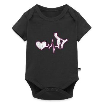 Battement de cœur mère-enfant - Body à manches courtes Premium Bébé - noir - Devant
