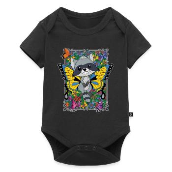 Insecte Forest Animal Gift Butterfly Raccoon - Body à manches courtes Premium Bébé - noir - Devant