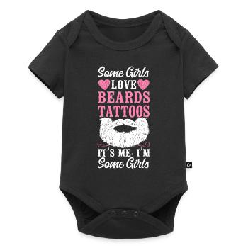 Beard Lover Bearded Man Some Girls - Baby Premium Kurzarmbody - Schwarz - Vorne