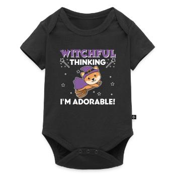 Shiba Inu Halloween Witch Witches I'm Adorable - Baby Premium short-sleeve bodysuit - black - Front