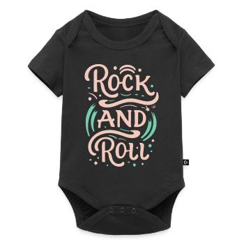 Devise de la déclaration rock and roll - Body à manches courtes Premium Bébé - noir - Devant