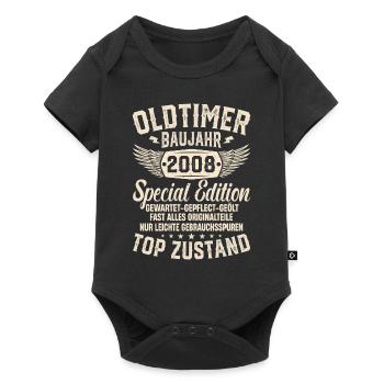 Retro Geschenk 2008er Oldtimer - Baby Premium Kurzarmbody - Schwarz - Vorne