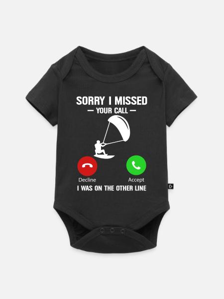 Kitesurf Kitesurfer Kiteboard Kitesurfen - Baby Premium Kurzarmbody - Schwarz