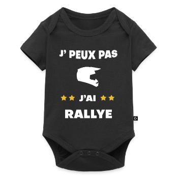 je peux pas j'ai rallye cadeau rallyeur - Body à manches courtes Premium Bébé - noir - Devant