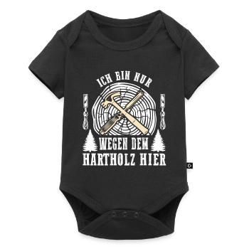 Holzschnitzer Holzschnitzerei - Baby Premium Kurzarmbody - Schwarz - Vorne