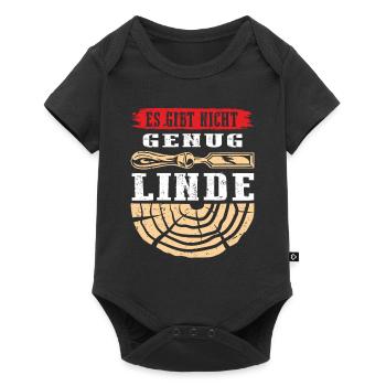 Holzschnitzer Holzschnitzerei - Baby Premium Kurzarmbody - Schwarz - Vorne