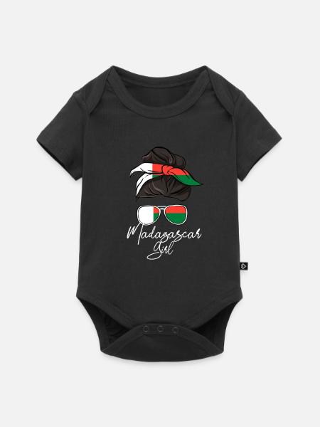 Madagaskar - Baby Premium Kurzarmbody - Schwarz