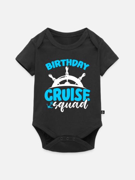 Birthday Cruise Squad - Baby Premium Kurzarmbody - Schwarz