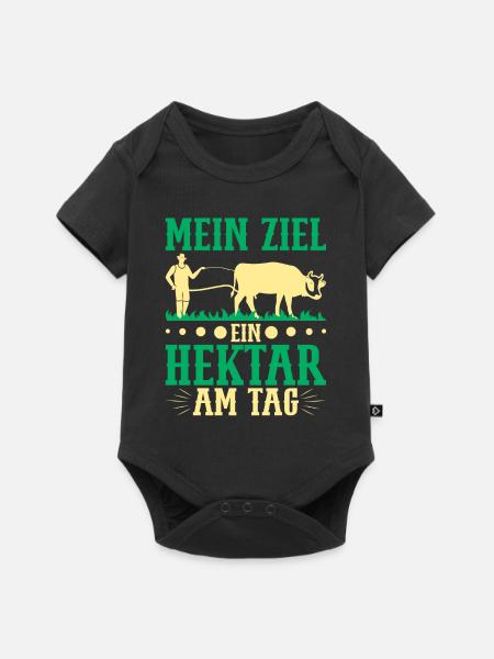 Traktorfahrer Hühnerbauer Landwirte - Baby Premium Kurzarmbody - Schwarz
