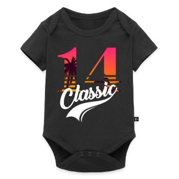 Numéro 14 - 14ème anniversaire - Body à manches courtes Premium Bébé - noir - Devant