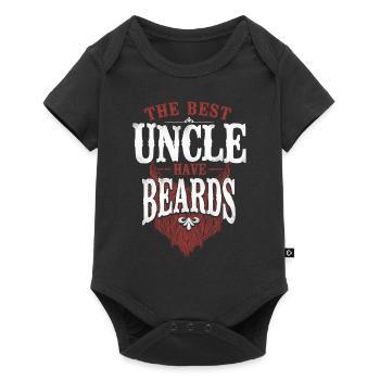 Amant barbe Homme barbu Oncle - Body à manches courtes Premium Bébé - noir - Devant