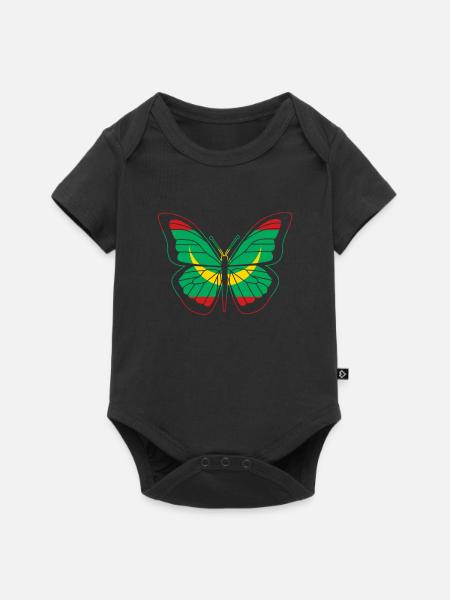 Mauretanien - Baby Premium Kurzarmbody - Schwarz