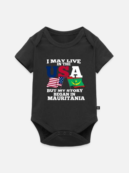 Mauretanien - Baby Premium Kurzarmbody - Schwarz