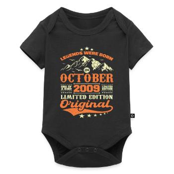 Original October 2009 vintage anniversary 2009 - Baby Premium short-sleeve bodysuit - black - Front