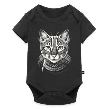 L’élégance mystique : un portrait de chat siamois - Body à manches courtes Premium Bébé - noir - Devant
