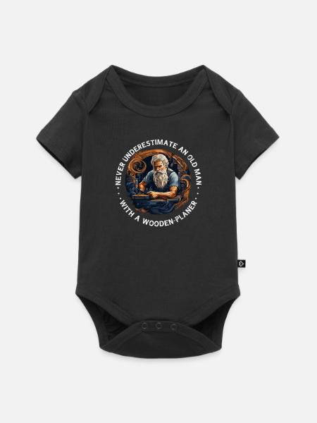 Handwerker Zimmermann-Holzarbeit Zimmerer - Baby Premium Kurzarmbody - Schwarz