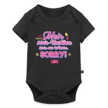 90er Jahre Kostüm Ist In Der Wäsche 90s Party 90er - Baby Premium Kurzarmbody - Schwarz - Vorne