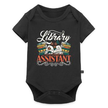 Library Assistant Librarian Librarian - Baby Premium short-sleeve bodysuit - black - Front