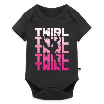 Baton Twirling Girl Twirler Majorette - Baby Premium short-sleeve bodysuit - black - Front