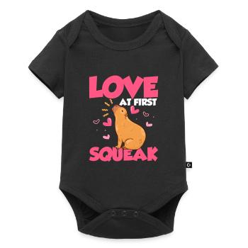 Love At First Squeak Capybara Animal Lover - Baby Premium short-sleeve bodysuit - black - Front