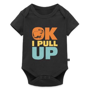 Ok I Pull Up Capybara Animal Lover - Baby Premium short-sleeve bodysuit - black - Front