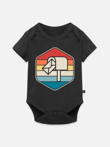 Briefkasten - Baby Premium Kurzarmbody - Schwarz