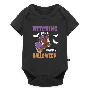 Okapi Hexe Witching you a Happy Halloween - Baby Premium Kurzarmbody - Schwarz - Vorne