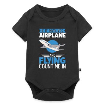Pilot Aviation Airplane Airline Future Pilots - Baby Premium short-sleeve bodysuit - black - Front