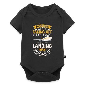 Pilot Aviation Airplane Airline Future Pilots - Baby Premium short-sleeve bodysuit - black - Front