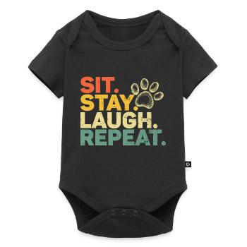 Dresseur de chiens Chiot drôle de dressage d’animaux de compagnie - Body à manches courtes Premium Bébé - noir - Devant