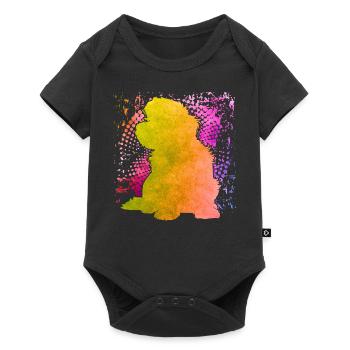 Havanais rétro - Body à manches courtes Premium Bébé - noir - Devant