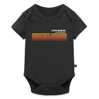 Retro San Monica California Vintage Vacances - Body à manches courtes Premium Bébé - noir - Devant