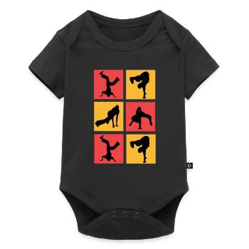 Breakdancing - Baby Premium Kurzarmbody - Schwarz - Vorne