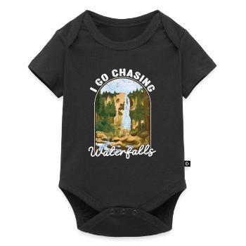 Je vais chasser une cascade en plein air amusant - Body à manches courtes Premium Bébé - noir - Devant
