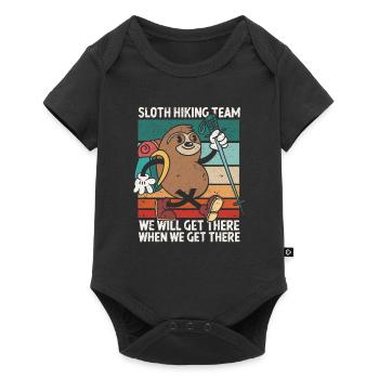 Sloth Hiking Team Funny Walker Sloths - Baby Premium short-sleeve bodysuit - black - Front