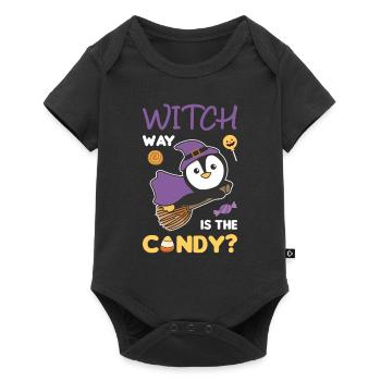 Penguin Witches Witch way est le bonbon Happy - Body à manches courtes Premium Bébé - noir - Devant