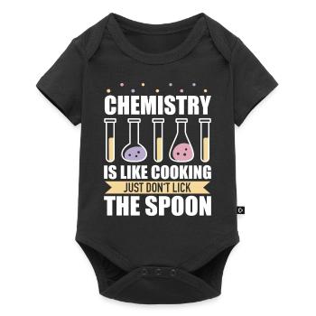 Chimiste Chimie Science Atome Molécule - Body à manches courtes Premium Bébé - noir - Devant