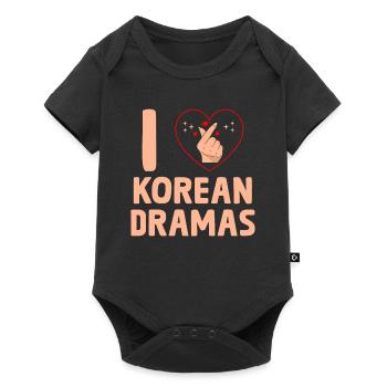 Amateurs de K-drama Corée du Sud Drame coréen - Body à manches courtes Premium Bébé - noir - Devant