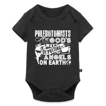 Phlebotomist Phlebotomists Angels On Earth - Baby Premium short-sleeve bodysuit - black - Front