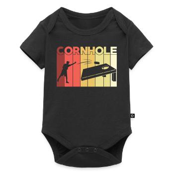 Cornhole Game Retro - Body à manches courtes Premium Bébé - noir - Devant
