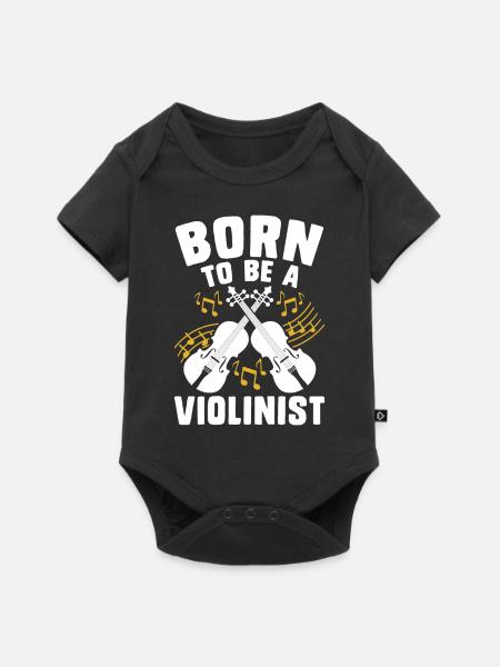 Violine Violinist - Baby Premium Kurzarmbody - Schwarz