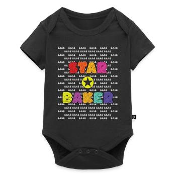 Star-Bäcker - Baby Premium Kurzarmbody - Schwarz - Vorne