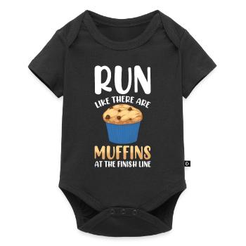 Marathon Marathon Runner Finish Line Saying Funny - Baby Premium short-sleeve bodysuit - black - Front