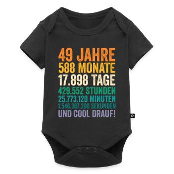 49 Jahre Neunundvierzigster Geburtstag - Baby Premium Kurzarmbody - Schwarz - Vorne