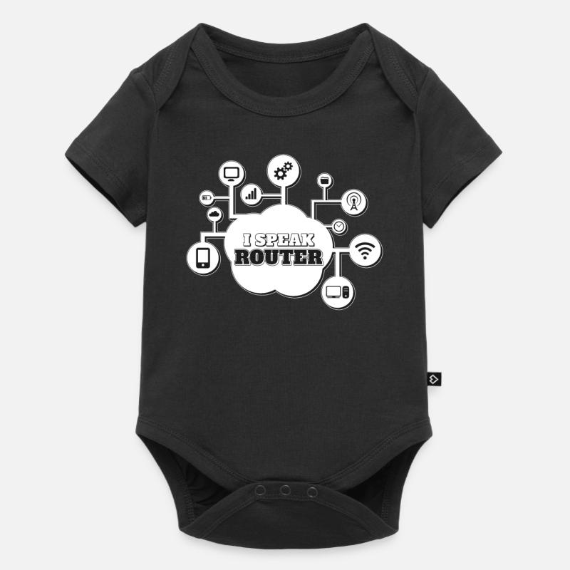 I Speak Router Networking Cloud Network Engineer - Baby Premium Kurzarmbody - Schwarz