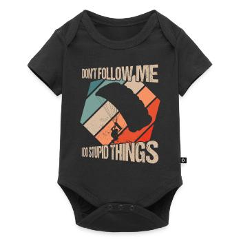 Ne me suivez pas je fais des choses stupides parachutisme skydi - Body à manches courtes Premium Bébé - noir - Devant
