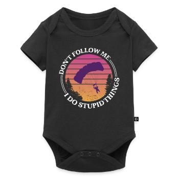 Ne me suivez pas Je fais des choses stupides Skydiver Skydiv - Body à manches courtes Premium Bébé - noir - Devant