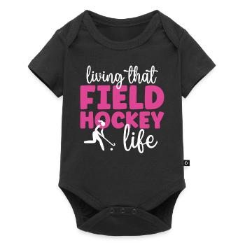 Field Hockey Living That Field - Baby Premium short-sleeve bodysuit - black - Front