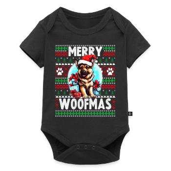 Family Christmas German Shepherd - Ugly Christmas - Baby Premium short-sleeve bodysuit - black - Front