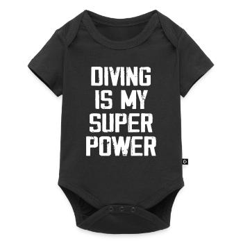 Diving Is My Super Power - Baby Premium short-sleeve bodysuit - black - Front